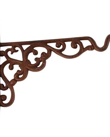 Nástenná liatinová konzola so závesom na kvetináč/kŕmidlo Esschert Design, výška 17,8 cm