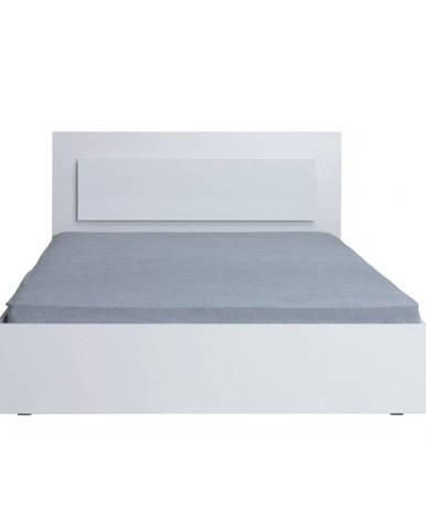 Manželská posteľ 160x200 biela/ vysoký biely lesk HG ASIENA