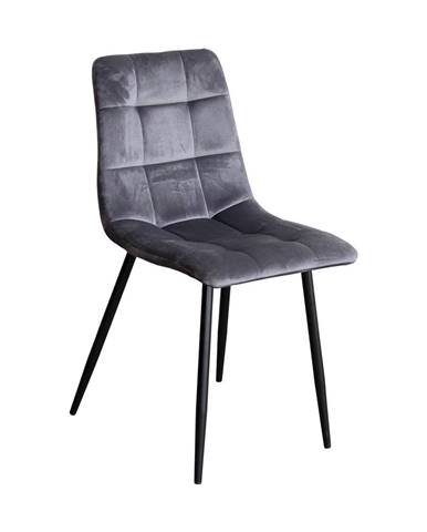 Jedálenská stolička BERGEN sivý zamat