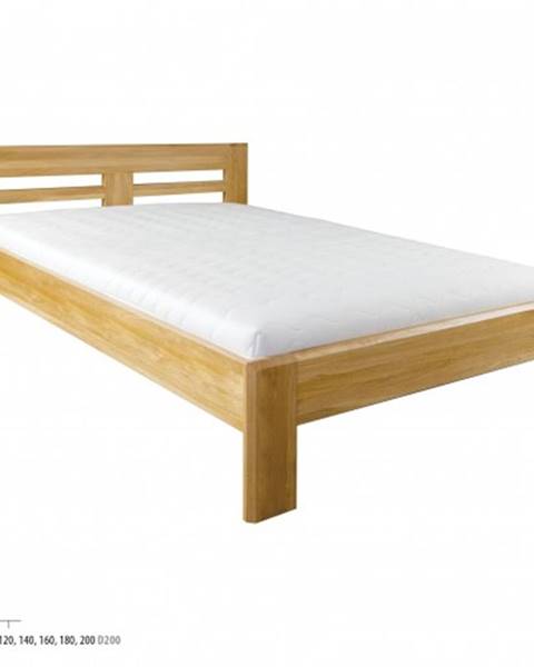 Drewmax Drewmax Manželská posteľ - masív LK211 | 140 cm dub