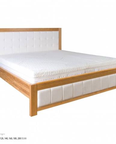 Drewmax Manželská posteľ - masív LK214 | 200 cm dub