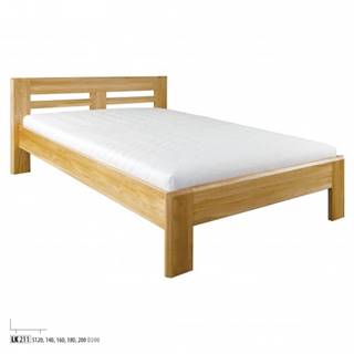 Drewmax Manželská posteľ - masív LK211 | 140 cm dub