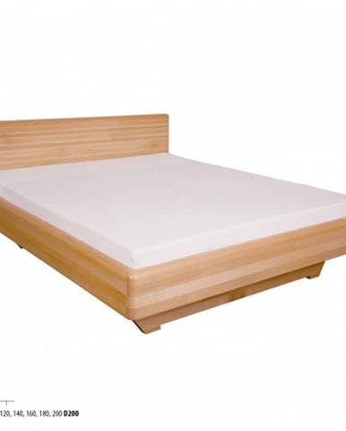 Drewmax Manželská posteľ - masív LK110 | 180 cm buk