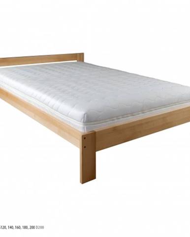 Drewmax Manželská posteľ - masív LK194 | 140 cm buk