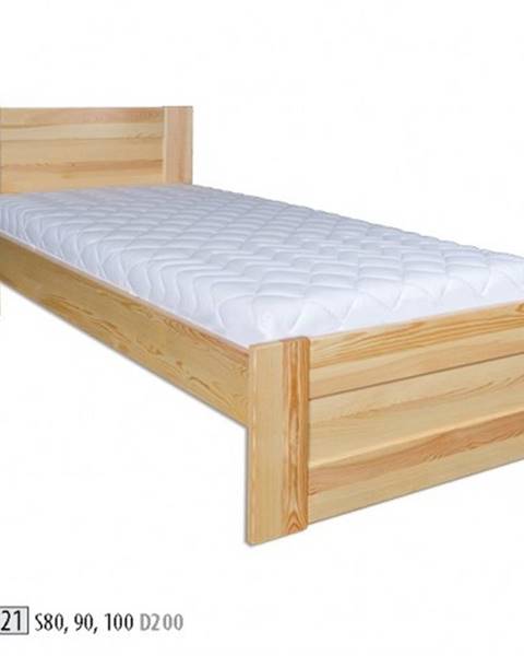 Drewmax Drewmax Jednolôžková posteľ - masív LK121 | 100 cm borovica