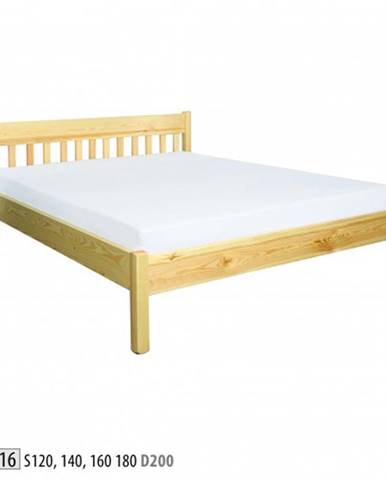 Drewmax Jednolôžková posteľ - masív LK116 | 120 cm borovica
