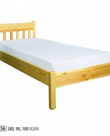 Drewmax Jednolôžková posteľ - masív LK156 | 100 cm borovica