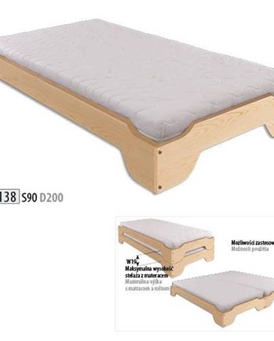 Drewmax Stohovateľná posteľ - masív LK138