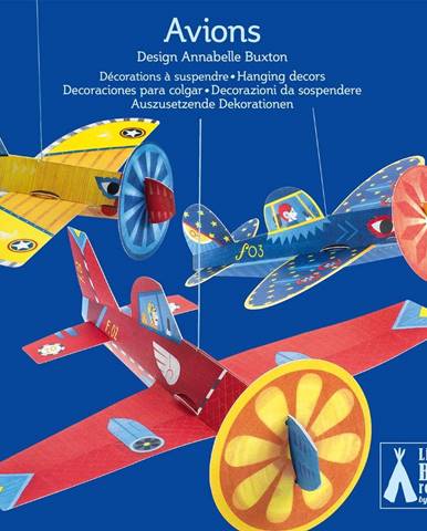 Závesné dekoratívne lietadlá z pevnejšieho papiera Djeco