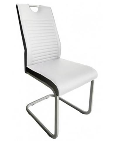 Jedálenská stolička Rindul, biela/čierna ekokoža