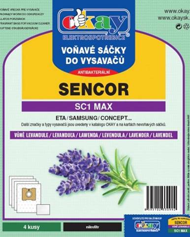 Vrecká do vysávača Sencor MAXSC1, vôňa levandule, 4ks