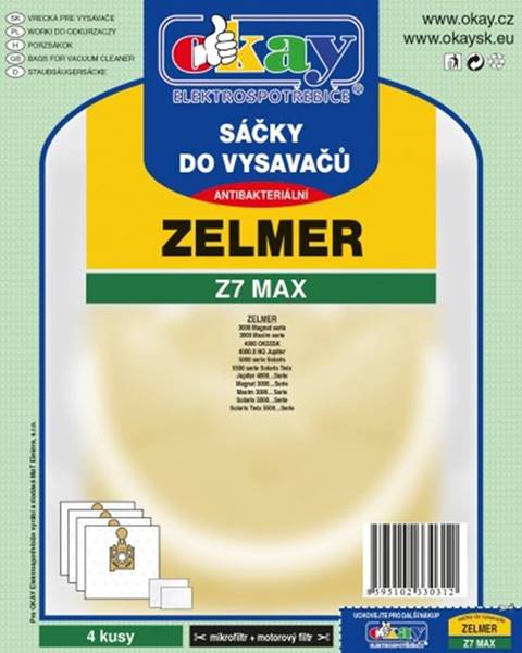 Jolly Vrecká do vysávača Zelmer Z7 MAX, 8ks