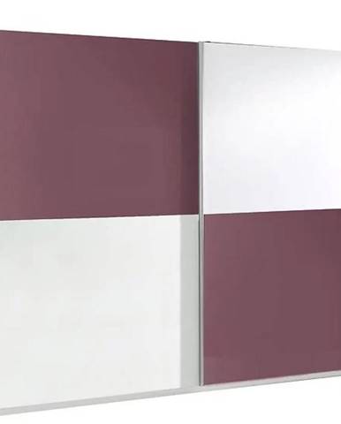 Skriňa Lux 10 fialová lesklá/biela lesklá 244 cm