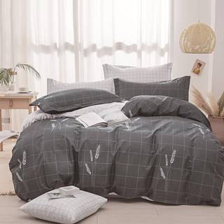 Bavlnená saténová posteľná bielizeň ALBS-M0020B 140x200