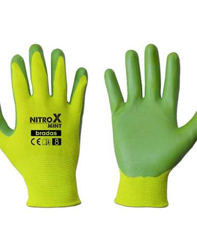 Ochranné rukavice Dámske nitrox mint veľkosť 8