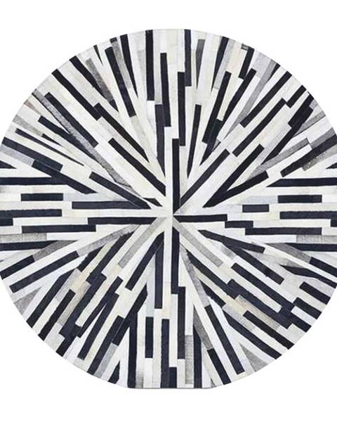 Kondela Kožený koberec Typ 8 150x150 cm - vzor patchwork