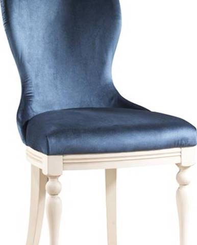 Krzeslo U3 jedálenská stolička tmavomodrá (Velvet-B1 261)