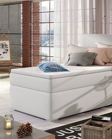 Rodrigo 90 P čalúnená jednolôžková posteľ s úložným priestorom biela