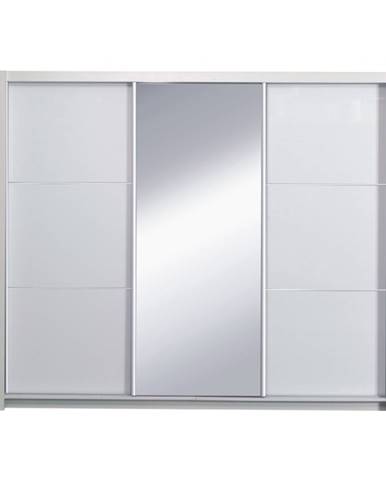 Šatníková skriňa s posuvnými dverami Asiena 258x213 cm - biela