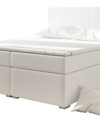 Anzia 160 čalúnená manželská posteľ s úložným priestorom biela
