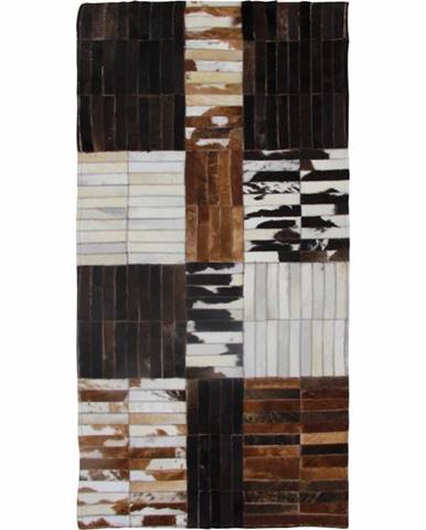 Typ 4 kožený koberec 201x300 cm vzor patchwork