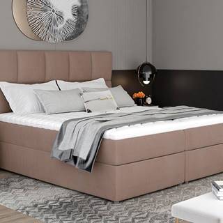Grosio 165 čalúnená manželská posteľ s úložným priestorom hnedá