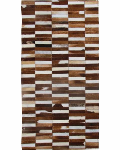 Kondela Kožený koberec Typ 5 69x140 cm - vzor patchwork