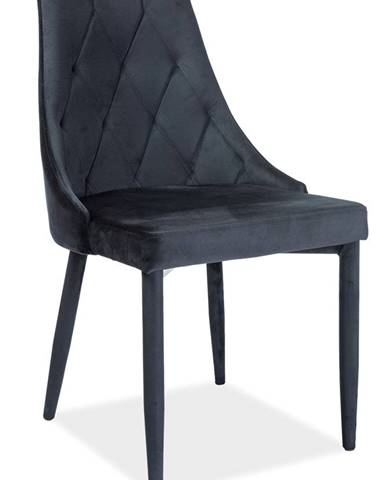 Jedálenská stolička Trix Velvet - čierna
