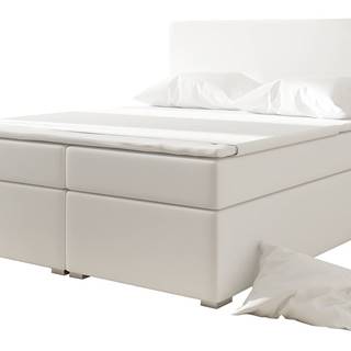 Diana 160 čalúnená manželská posteľ s úložným priestorom biela