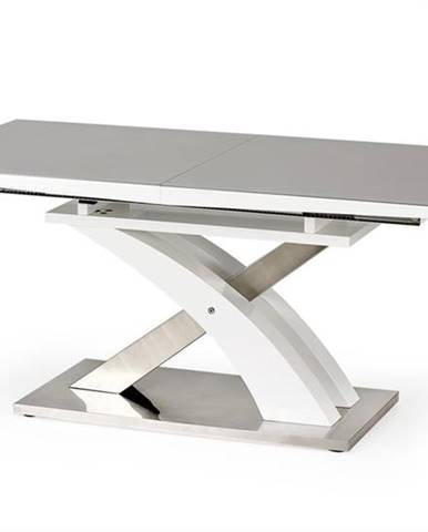 Sandor 2 rozkladací jedálenský stôl sivý lesk