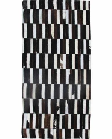 Typ 6 kožený koberec 69x140 cm vzor patchwork
