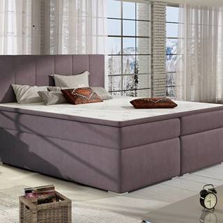 Barmo 180 čalúnená manželská posteľ s úložným priestorom fialová