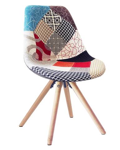 Jedálenská stolička Gloria - farebný patchwork