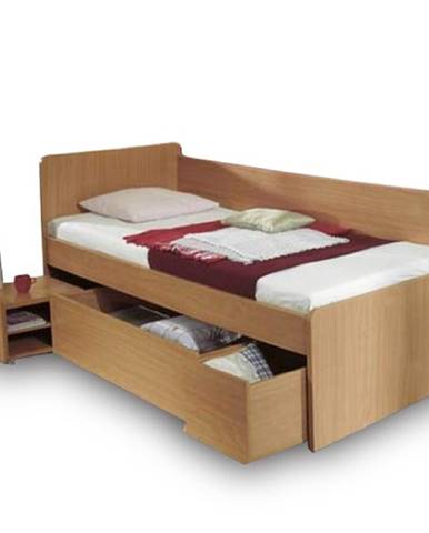 Oto 90 jednolôžková posteľ s úložným priestorom buk