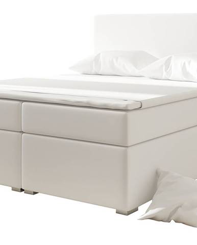 Diana 180 čalúnená manželská posteľ s úložným priestorom biela