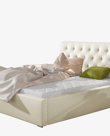 Monzo UP 180 čalúnená manželská posteľ s roštom béžová