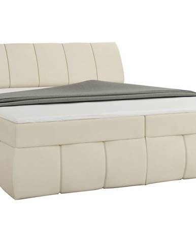 Vareso 180 čalúnená manželská posteľ s úložným priestorom béžová (Soft 33)