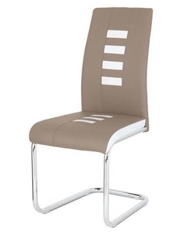 Jedálenská stolička ANASTASIA cappucino/biela