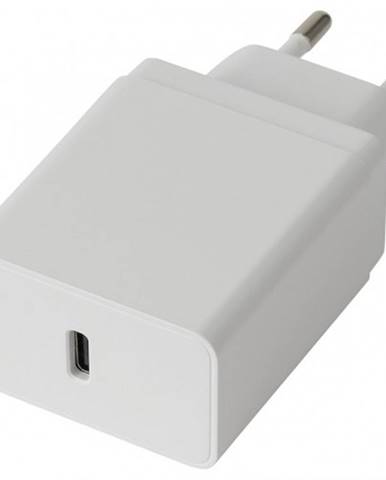Nabíjačka WG USB-C, 18W + kábel USB-C na USB-C, biela