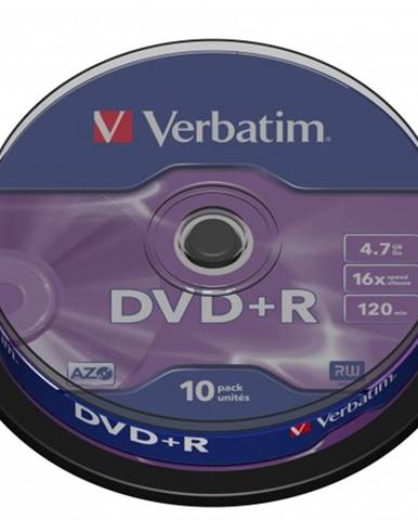 Verbatim DVD+R 4,7GB 16x, 10ks