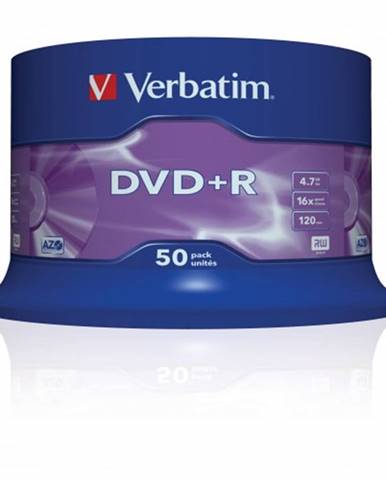 Verbatim DVD+R 4,7GB 16x, 50 ks