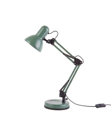 Zelená stolová lampa s čiernymi detailmi Leitmotiv Hobby, ø 12,5 cm