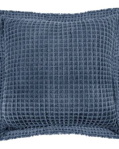 Modrý bavlnený dekoratívny vankúš Tiseco Home Studio Waffle, 45 x 45 cm
