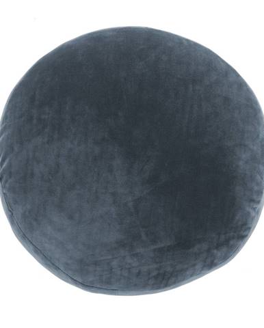 Tmavomodrý dekoratívny vankúš z mikrovlákna Tiseco Home Studio Marshmallow, ø 40 cm