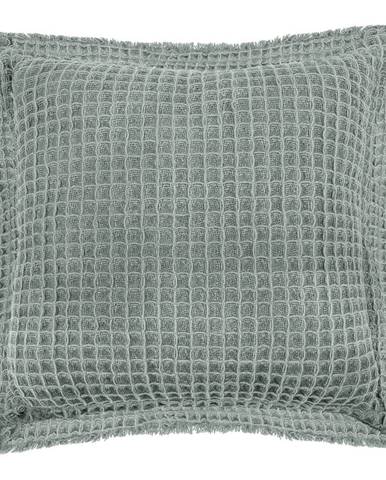 Zelený bavlnený dekoratívny vankúš Tiseco Home Studio Waffle, 45 x 45 cm