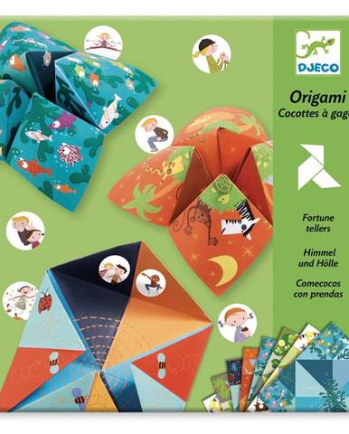 Sada 8 origami papierov so samolepkami Djeco Fortune