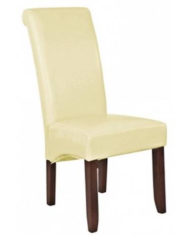 Jedálenska stolička Lenox, krémová ekokoža
