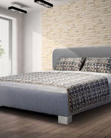 Čalúnená posteľ Arlo 140x200, sivá, vrátane matraca a ÚP