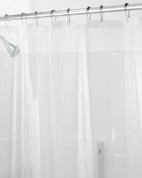 iDesign Priehľadný sprchový záves iDesign PEVA, 183 x 183 cm