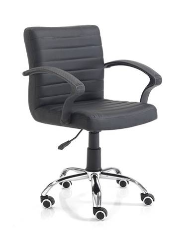 Čierna kancelárska stolička na kolečkách Tomasucci Pany